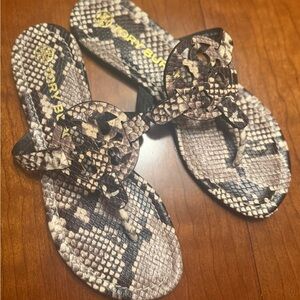 Tory Burch Brown and Black Snake Print Footwear